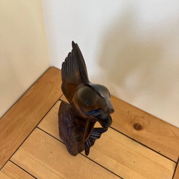 Iron Wood Swordfish Sailfish Carved Wooden Figurine Ironwood 15.5" Large Fish - Picture 8 of 9